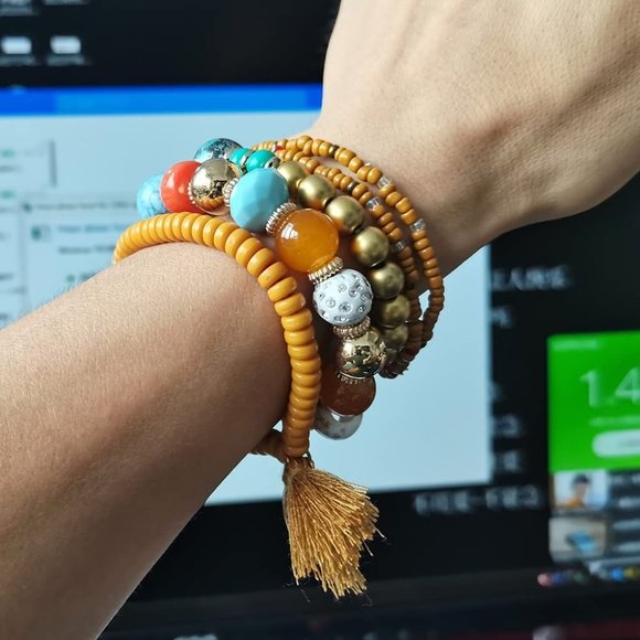 NEW Bohemian Bracelets for Women Stretch Multilayer Colorful Beads Brace… - Picture 7 of 7